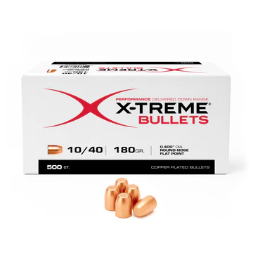 X-Treme 10/40 (.400) 180 Gr RNFP Bullet (not ammo) 100 COUNT